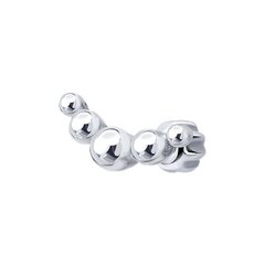 Серьга ламбрет BUBBLE для пирсинга в ухо из серебра