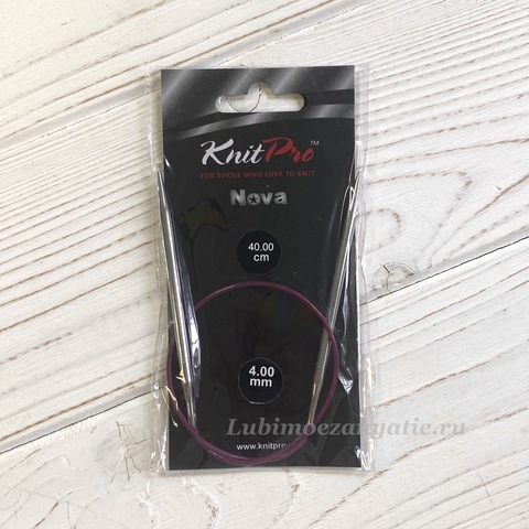 KnitPro Nova Metal круговые спицы 4 мм/40 см арт.10353