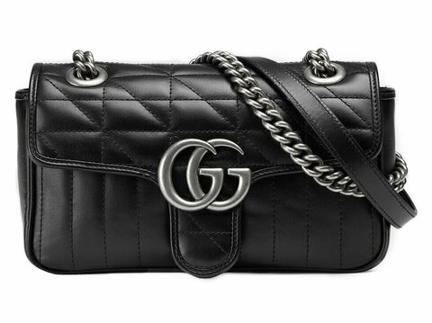 Мини-сумка на плечо Gucci GG Marmont черный