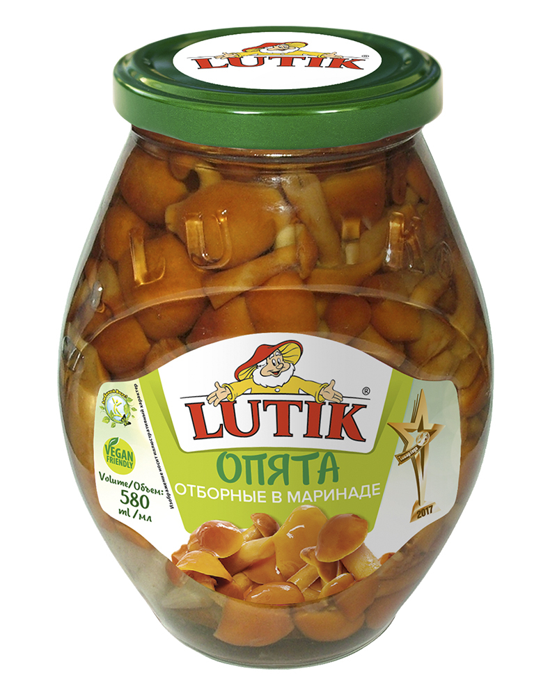 Опята отборные Lutik в маринаде, 580 мл.
