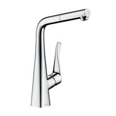 Hansgrohe 73812000 Смеситель для кухни с выдвижным изливом и лейкой фото