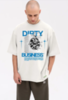 Футболка Kultura oversize Dirty money белый