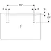 Geberit Option Basic 500.584.00.1 Зеркало с подсветкой, подсветка сверху, 100x65см