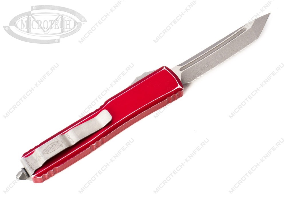 Нож Microtech Ultratech 123-12DRD Distressed Red Tanto Serrated