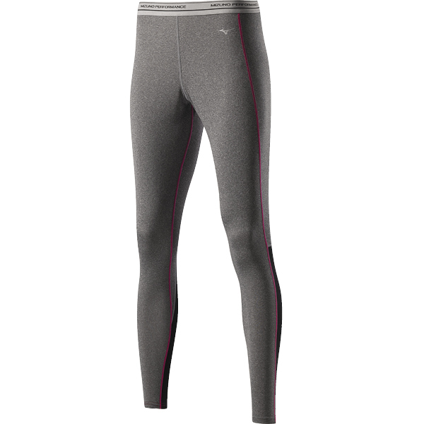 Термобелье кальсоны Mizuno WooL Long Tight женские grey - 3
