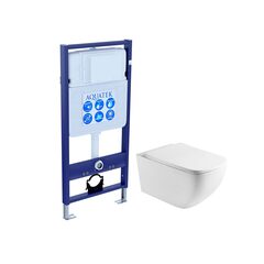 Aquatek SET Aquatek МЕДЕЯ T 2в1 SET Aquatek МЕДЕЯ T 2в1 (рама Aquatek Standard INS-0000012(без клавиши и крепежа)+ унитаз AQ1537T-00 МЕДЕЯ Унитаз подвесной, с тонким сиденьем sc) фото