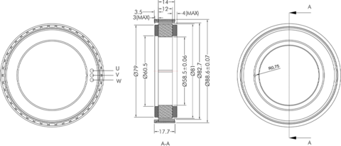 T-Motor CubeMars RO80 KV105 Lite (без датчика Холла)