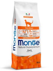 Monge Cat Monoprotein Sterilised корм для стерилизованных кошек (с уткой) 10 кг