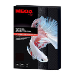 Обложки для переплета картонные Promega office А4 250 г/кв.м черные глянцевые (100 штук в упаковке)
