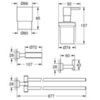 GROHE Essentials Cube 40847001 Комплект аксессуаров для ванной