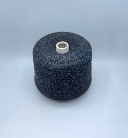 New Mill (пр.Италия), art.Gamma mouline 2/1450 725м/100гр. 35% меринос, 20% кашемир, 30% вискоза, 15% полиамид, цвет-Серо-черное мулине(58/08), арт.28478