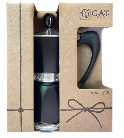 Кофеварка гейзерная G.A.T. FASHION BLACK 103906NE 300ml индукция, алюминий