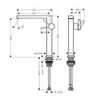 Hansgrohe Tecturis E 73070670 Смеситель для раковины 240 Fine, однорычажный, CoolStart, с клапаном push-op
