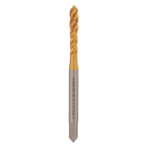 Метчик №8 -32-UNC (Машинный, винт.) DIN371 HSSE-TiN C/2-3P R45 63мм a=3,4 H-Tools 74708ETHT