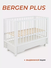 Кроватка детская Rant Bergen Plus Cloud White универсальный маятник, автостенка, ящик, колеса