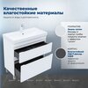Aquanet 346044 Тумба Слим 80 напольная 2 ящ. цв.белый сатин (346044)