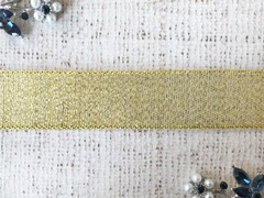 Лента парча, ш. 2,5 см, золото