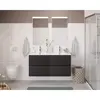 BelBagno UNO-1200-4C-SO-GSO База под раковину подвесная с фрезерованными ручками по всей длине фасада с четырьмя выкатн. ящ.,Темно-Серый Мат.,1200x455x608