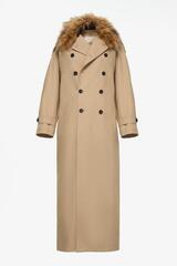 ZARA X JOHN GALLIANO ТРЕНЧ С КОНТРАСТНЫМ ВОРОТНИКОМ, СВЕТЛЫЙ ХАКИ