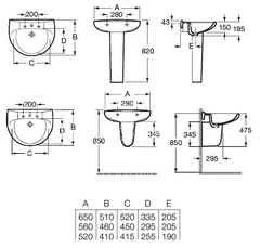 732739300Y	УМЫВАЛЬНИК  ROCA VICTORIA  56x46