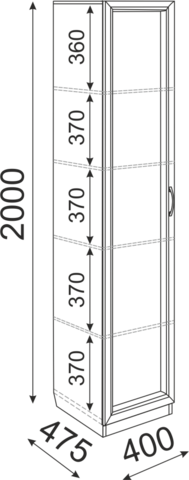 Пенал полки 400 ОСТИН М03