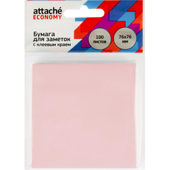 Стикеры Attache Economy 76x76 мм пастельный розовый 100 л