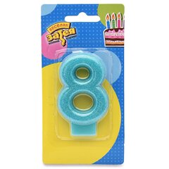 Свеча-цифра "8" Блестящая