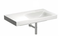 Geberit Xeno2 500.536.01.1 Раковина с полкой, 90x48см, Отверстие под смеситель=Без, Перелив=Без, Полочное пространство=Левая, Белый / Специальное керамическое покрытие KeraTect фото