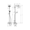 Hansgrohe Crometta S 27320000 Душевая система с термостатом и изливом внешнего монтажа 157,2 см с верхней лейкой 24х24 см