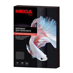 Обложки для переплета картонные Promega office A4 250 г/кв.м черные текстура лен (100 штук в упаковке)