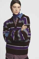 ZARA ТРИКОТАЖНОЕ ПОЛО В ПОЛОСКУ, РАЗНОЦВЕТНЫЙ