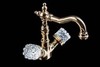 Boheme Crystal 292-CRST Смеситель для раковины высокий, цвет: золото