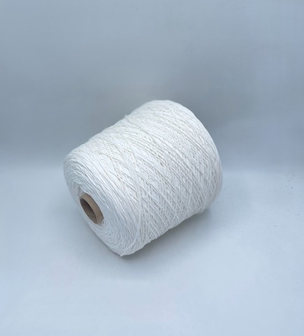 Бобинная пряжа (пр.Италия), art.Cotone, 200м/100 гр. 100%Хлопок, цвет-Белый , арт.34781