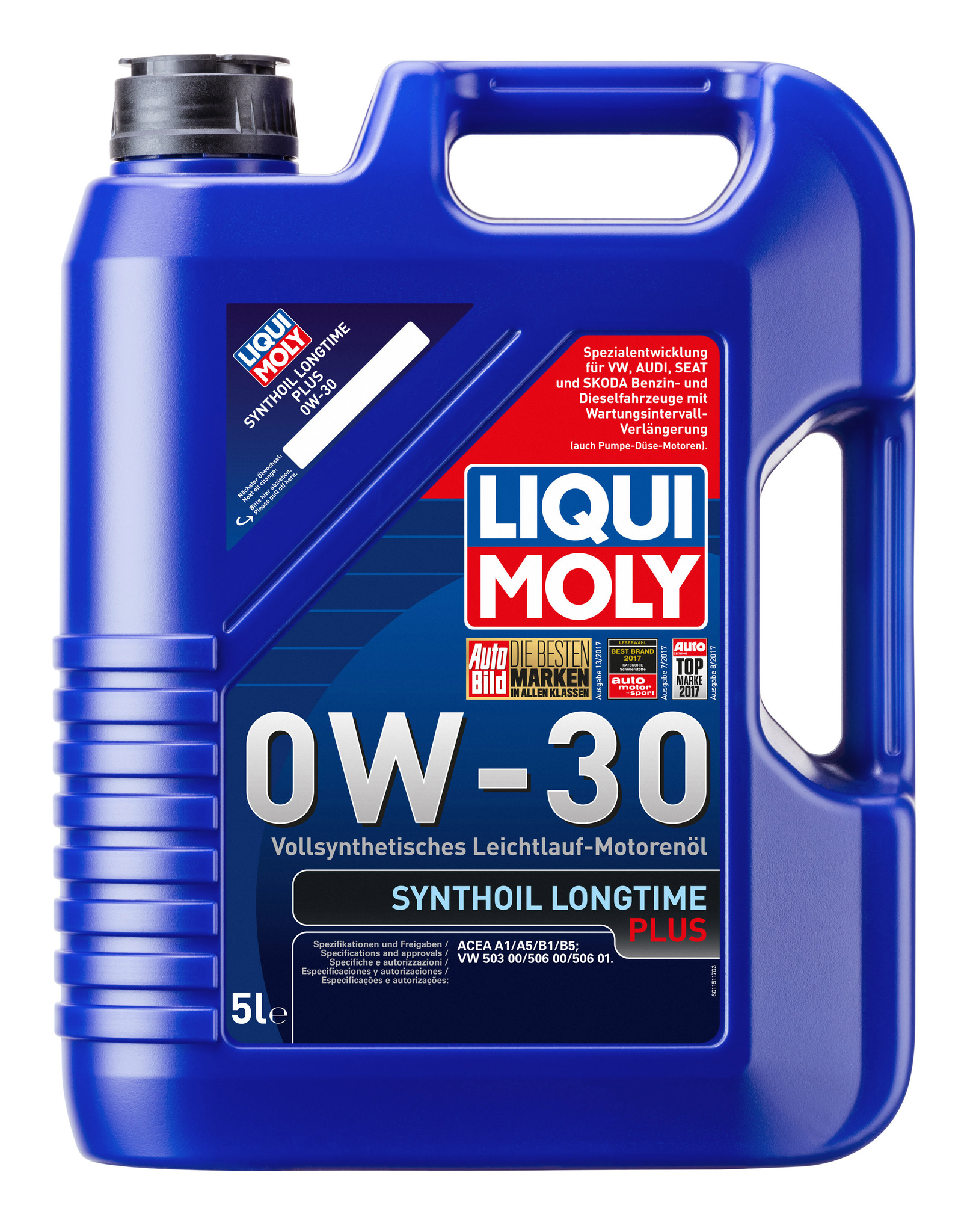 Масло моторное Liqui Moly Synthoil Longtime Plus 0W30 синтетическое 5л