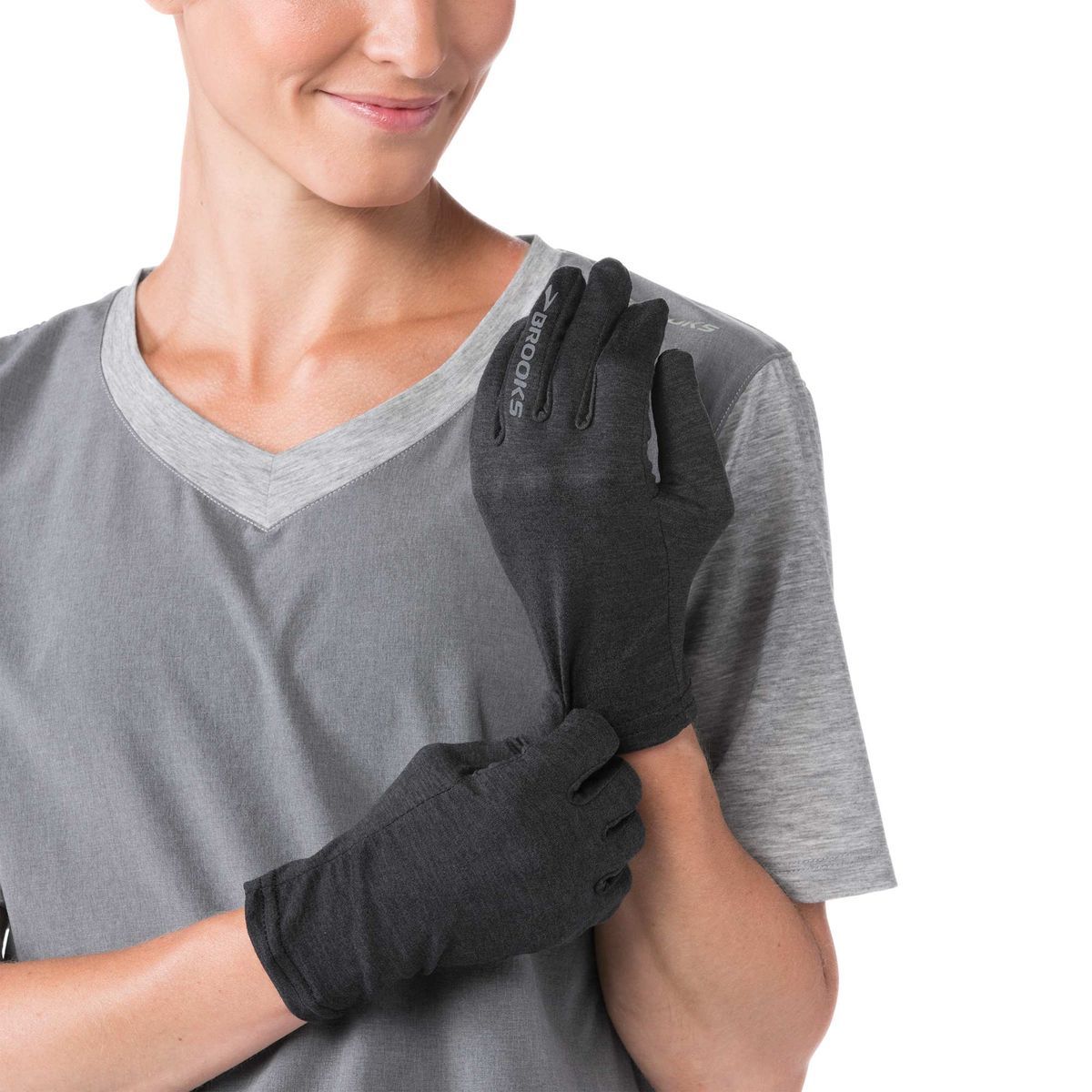 BROOKS DASH GLOVE HEATHER перчатки для бега