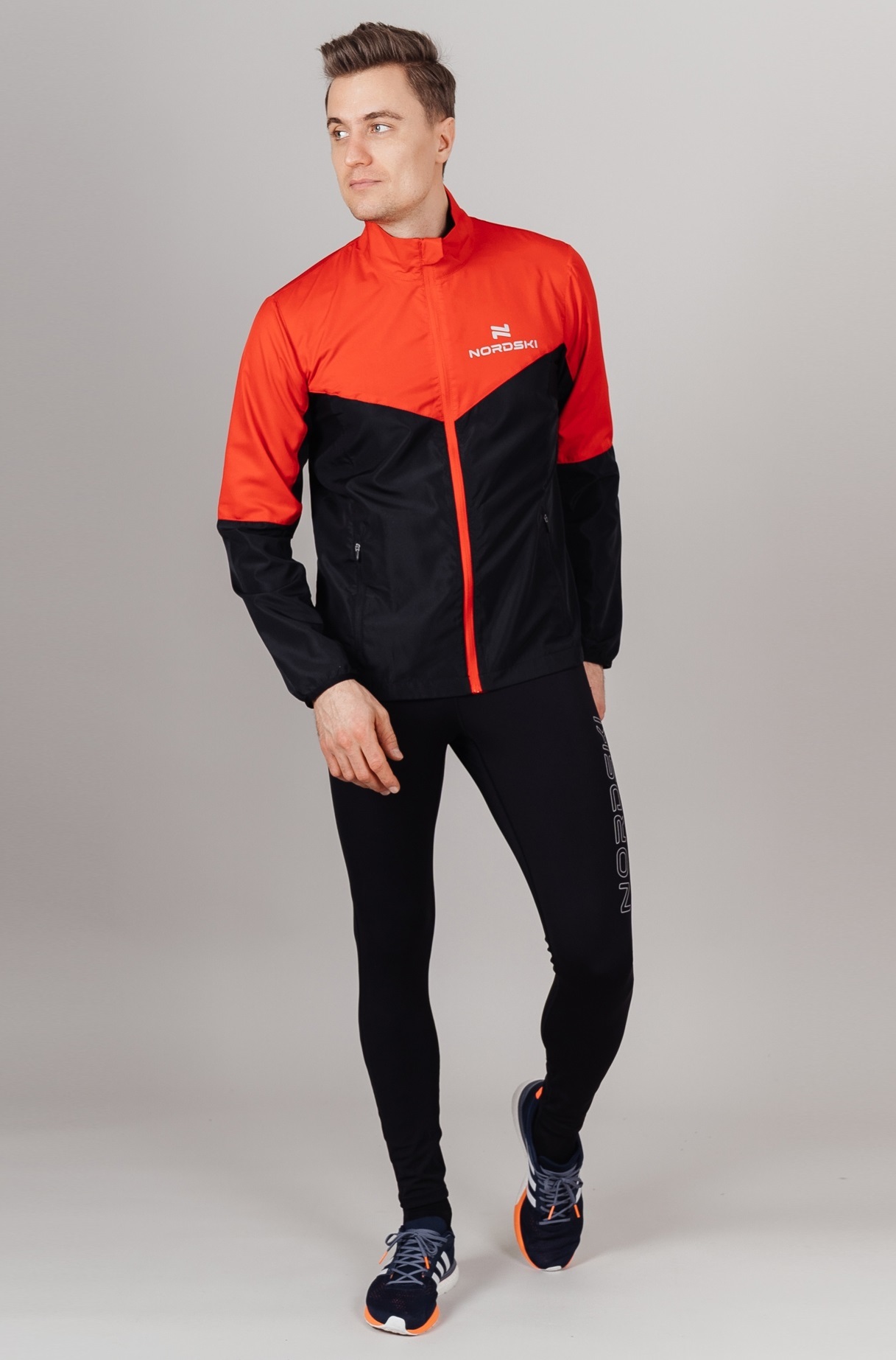 Nordski Sport Elite костюм для бега мужской red-black