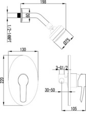 Смеситель для душа LEMARK ANTLANTISS – LM3220C