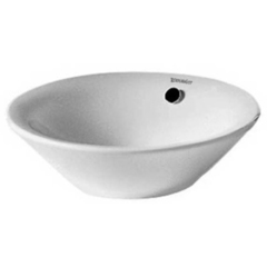 Duravit 408330000 Раковина накладная круглая 330мм, без отв под смеситель, с переливом, цвет белый фото