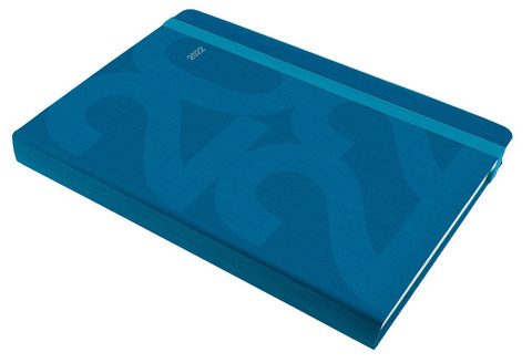 Ежедневник Letts Block A5, белые страницы, фиксирующая резинка, бирюзовый (22-081852)