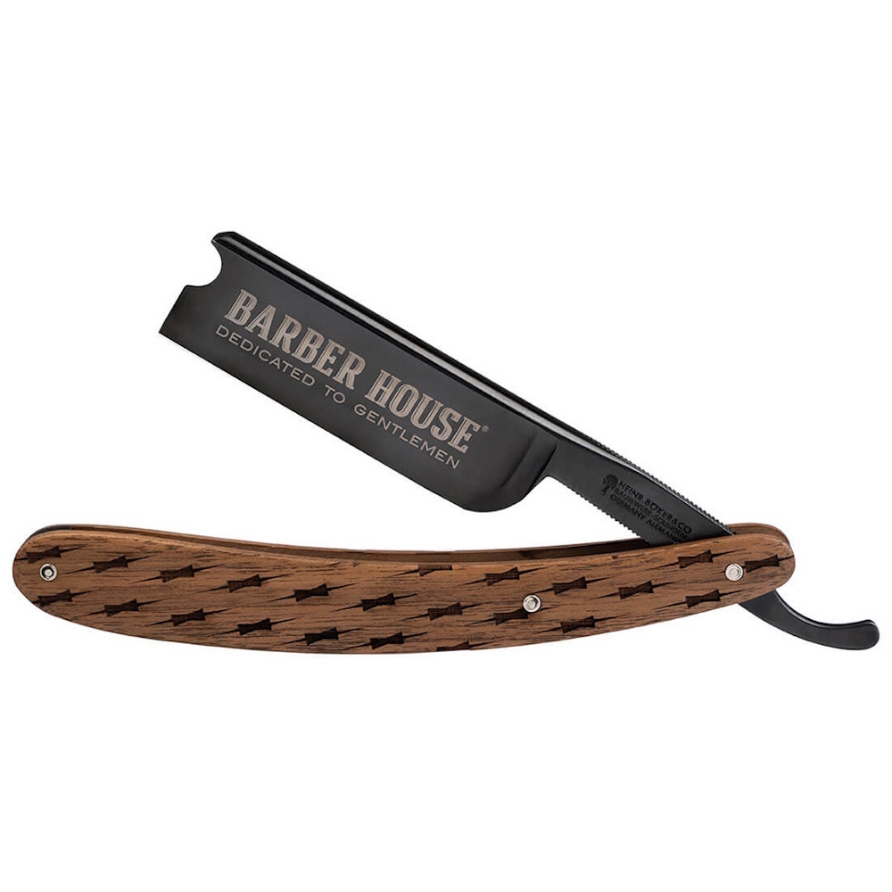 Бритва опасная Boker Barber Ноuse, 7/8, углеродистая сталь, рукоять орех