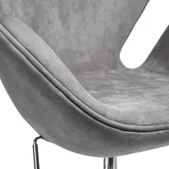 Кресло SWAN STYLE CHAIR серый, искусственная замша