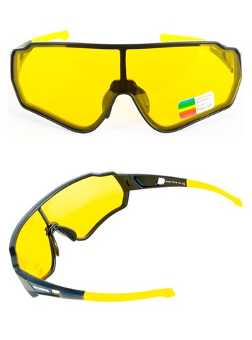Картинка очки спортивные Rockbros 1016 black-yellow-yellow - 6