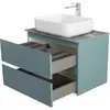 BelBagno KRAFT-600-2C-SO-AO База под раковину подвесная с фрезерованными ручками по всей длине фасада с двумя выкатн. ящ., Голубой Мат., 600x455x500