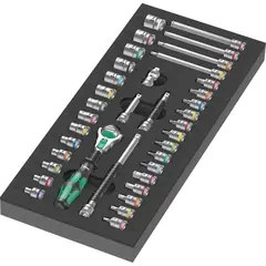Ложемент с набором 8000 A трещотка 1/4" Zyklop 1 WERA 05150110001