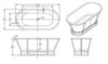 BelBagno BB35 Отдельностоящая акриловая ванна, встроенный слив, 167.6x78, цвет: белый