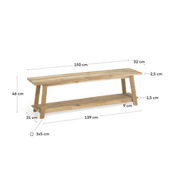 Скамья Safara из переработанного тика 150 см