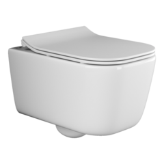 Ceramica Nova New Day CN3005 Подвесной унитаз c ультра тонким сидением с функцией плавного закрытия, цвет: белый фото