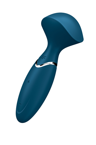 Вибромассажер для всего тела Satisfyer Mini Wand-er, силикон, синий, 16 см