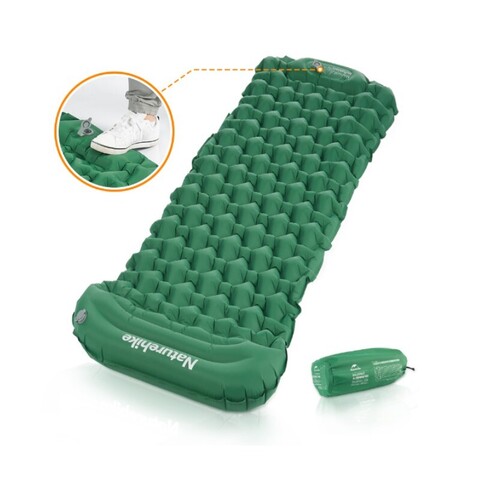 Надувной туристический коврик Naturehike FC-12 с ножным насосом