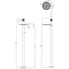 Boheme 120-NB-MR-GR Смеситель STICK напольный для умыв. Shine Смеситель STICK напольный для умыв. NICKEL BRUSH MRAMOR GREY Metal MRAMOR GREY